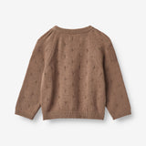 Wheat Main  Strikket Genser Mira | Baby Knitted Tops 3004 cocoa brown