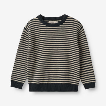 Wheat Main  Strikket Genser Morgan Knitted Tops 1433 navy stripe