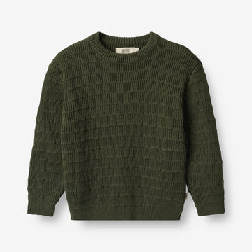 Wheat Main  Strikket Genser Petro Knitted Tops 1687 forest night