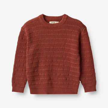 Wheat Main  Strikket Genser Petro Knitted Tops 2072 red