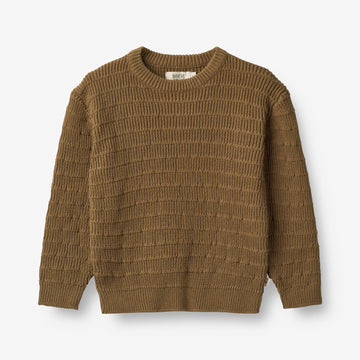 Wheat Main  Strikket Genser Petro Knitted Tops 4143 green bark