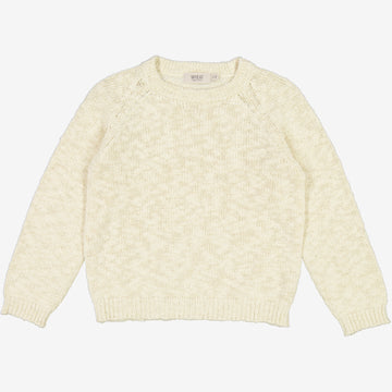 Wheat Main  Strikket Genser Quinn Knitted Tops 3129 eggshell 