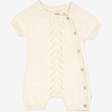 Wheat Main  Strikket Heldress Alberta | Baby Suit 1101 cloud melange