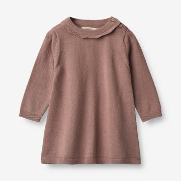 Wheat Main  Strikket Kjole Nannie | Baby Dresses 1349 lavender rose