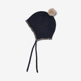 Wheat Outerwear Strikket Lue Pompom Accessory 1432 navy