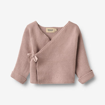 Wheat Main Strikket Omslagskjole L/S Siva Cardigan 1135 dry rose