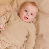 Wheat Main Strikket Omslagskjole L/S Siva Cardigan 3191 offwhite