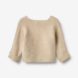 Wheat Main Strikket Omslagskjole L/S Siva Cardigan 3191 offwhite