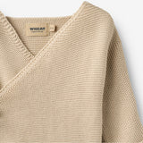 Wheat Main Strikket Omslagskjole L/S Siva Cardigan 3191 offwhite