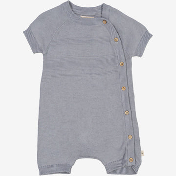 Wheat Main  Strikket Playsuit Eivind | Baby Suit 1528 cloudy sky