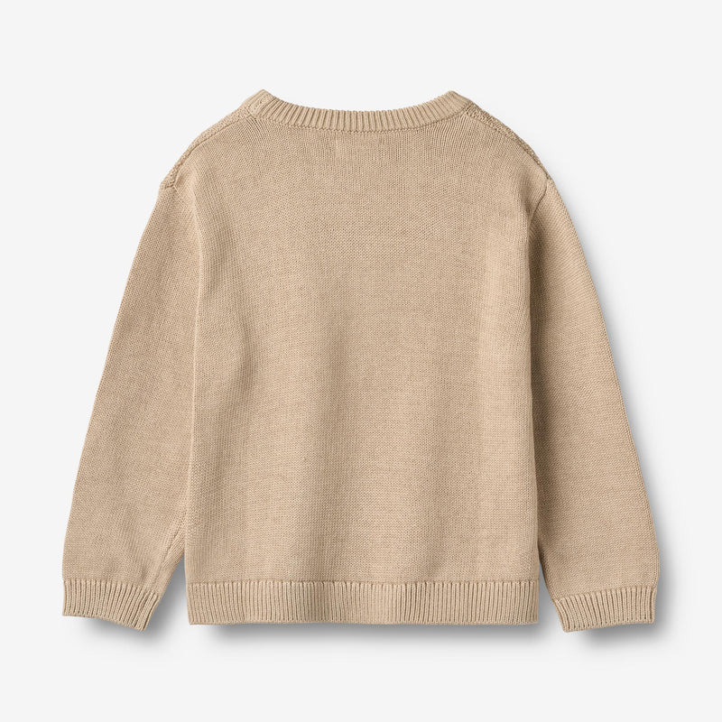 Wheat Main Strikket Pullover Borris Knitted Tops 3354 warm sand