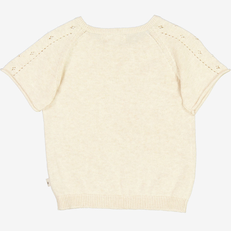 Wheat Main  Strikket Topp Bella Knitted Tops 1101 cloud melange