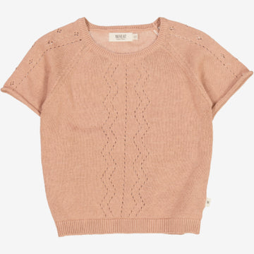 Wheat Main  Strikket Topp Bella Knitted Tops 2031 rose dawn