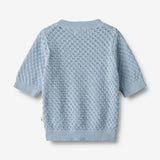Wheat Main  Strikket Topp S/S Alva Knitted Tops 1049 blue summer