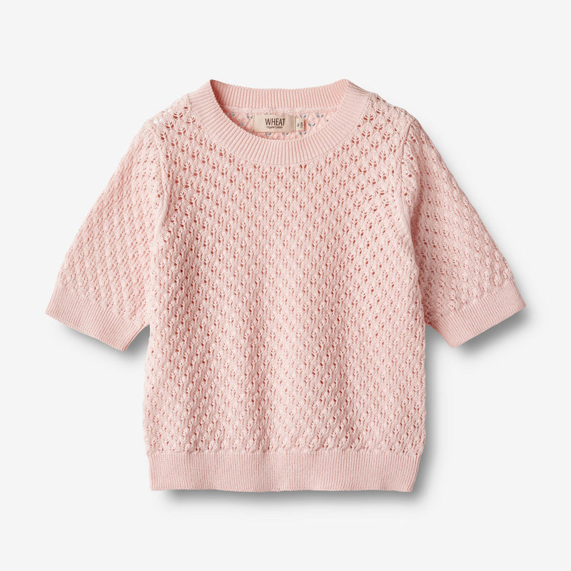 Wheat Main  Strikket Topp S/S Alva Knitted Tops 2281 rose ballet