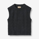 Wheat Main Strikket vest Bobby Knitted Tops 1432 navy