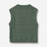 Wheat Main Strikket vest Bobby Knitted Tops 9550 duck green