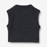 Wheat Main Strikket vest Bobby Knitted Tops 1432 navy