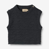 Wheat Main Strikket vest Bobby Knitted Tops 1432 navy