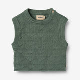 Wheat Main Strikket vest Bobby Knitted Tops 9550 duck green