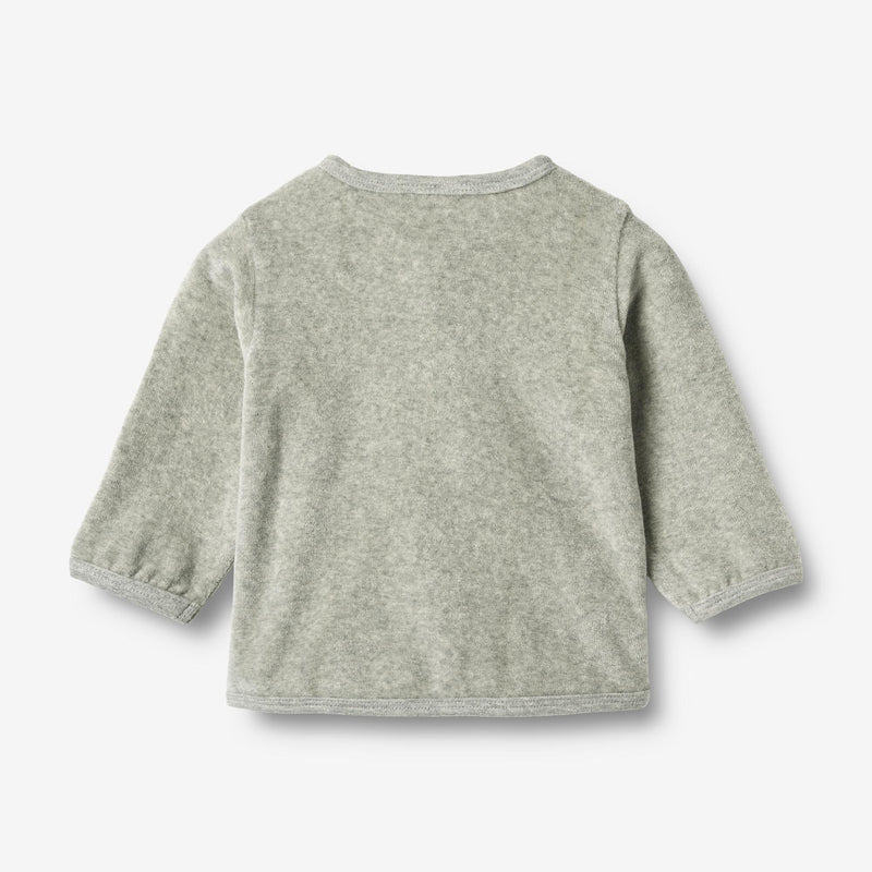 Wheat Main Svette Cardigan Toto Knitted Tops 0224 melange grey