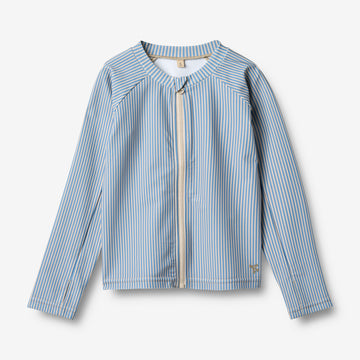 Wheat Main Svømme T-skjorte L/S Ada T-Shirt 9580 blue swim stripe