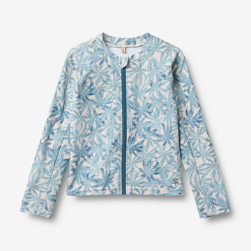 Wheat Main Svømme T-skjorte L/S Ada T-Shirt 9635 blue palm