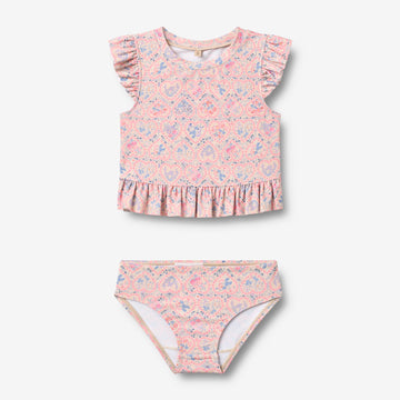 Wheat Main Svømme sett 2-delt Alma Set 9650 pink heart flowers