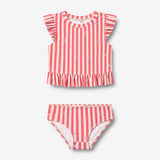 Wheat Main Svømme sett 2-delt Alma Set 9657 red stripe flowers