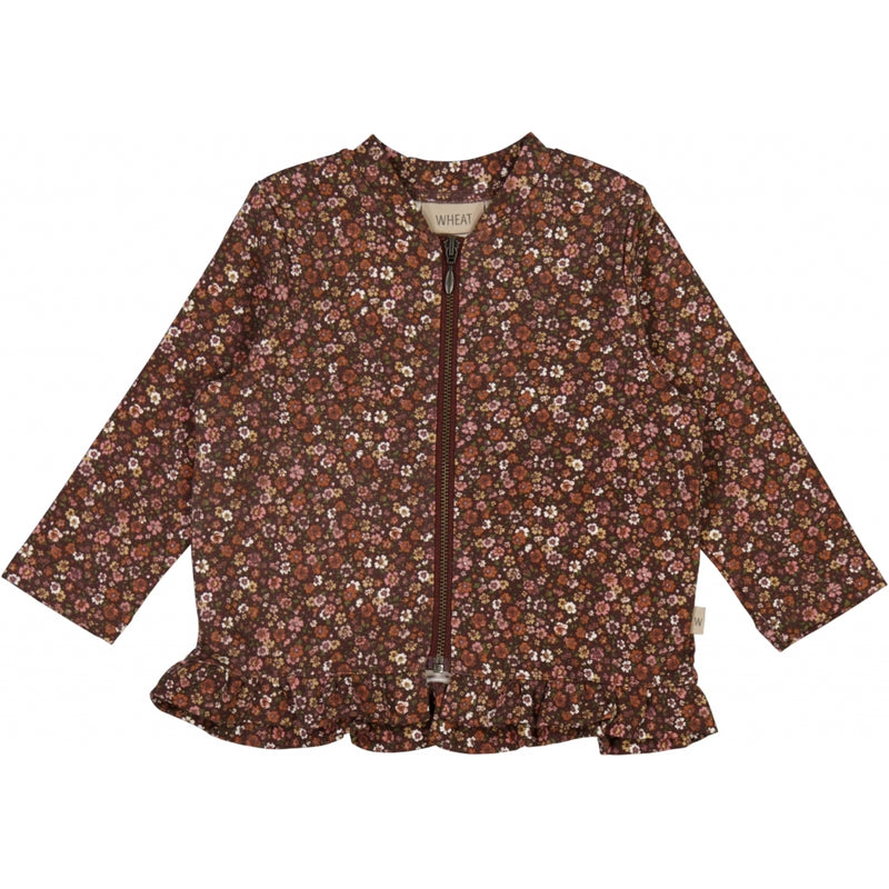 Wheat Main Sweat Cardigan Alicia Jackets 2753 maroon flowers