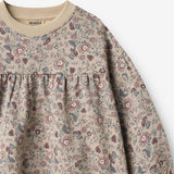 Wheat Main Sweatkjole L/S Lilja Dress 9904 soft sand flowers