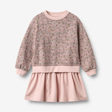 Wheat Main Sweatkjole L/S Maggie Dress 9899 rose brown flowers