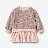 Wheat Main Sweatkjole Maggie Dress 9899 rose brown flowers