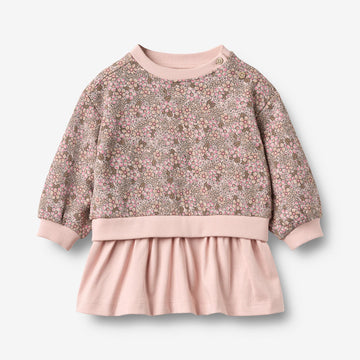 Wheat Main Sweatkjole Maggie Dress 9899 rose brown flowers
