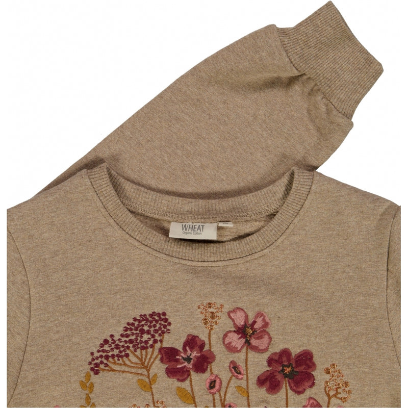 Wheat Main Sweatshirt Blomster Sirkel Sweatshirts 3204 khaki melange