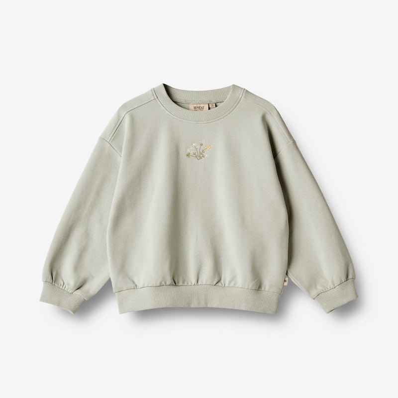 Wheat Main  Sweatshirt Broderi Eliza Sweatshirts 1475 sea mist