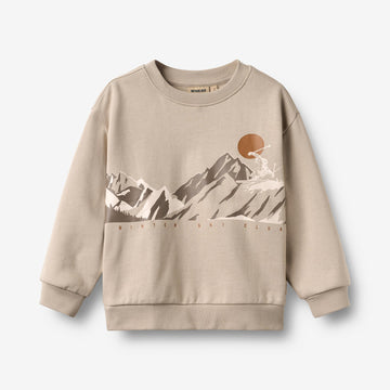 Wheat Main Sweatshirt L/S Ellis Print Sweatshirt 9711 grey moon