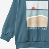 Wheat Main Hettegenser Francis Sweatshirt 4342 blue teal
