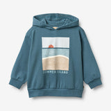Wheat Main Hettegenser Francis Sweatshirt 4342 blue teal