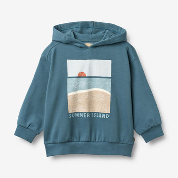 Wheat Main Hettegenser Francis Sweatshirt 4342 blue teal