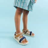Wheat Main Swim Trunk Hansi badge Shorts 9630 aqua stripe