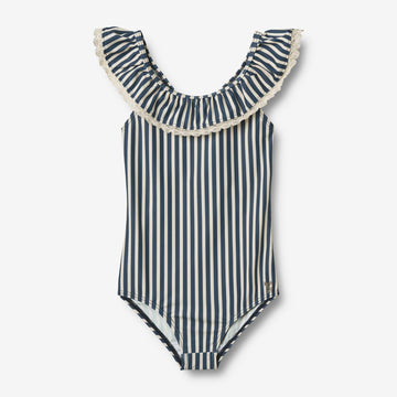 Wheat Main Badedrakt Doris Swimsuit 1048 blue stripe