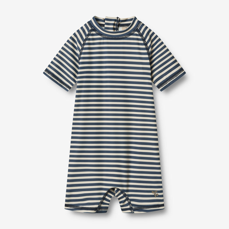 Wheat Main Swimsuit S/S Cas Swimsuit 1048 blue stripe