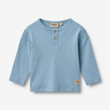 Wheat Main T-Shirt L/S Morris T-Shirt 1260 faded denim