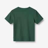 Wheat Main T-Shirt S/S Lumi Jersey Tops and T-Shirts 4140 green
