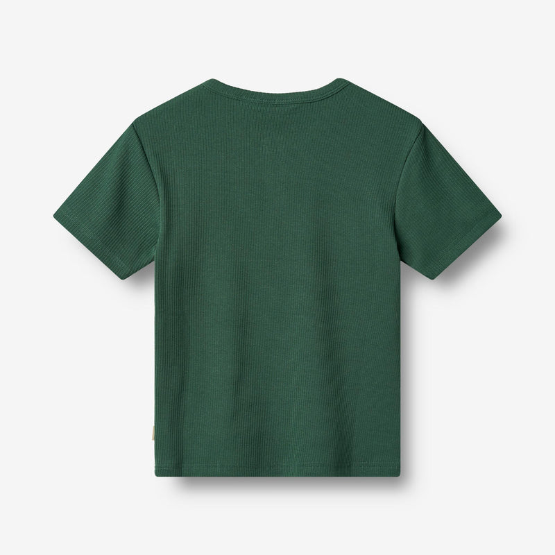 Wheat Main T-Shirt S/S Lumi Jersey Tops and T-Shirts 4140 green