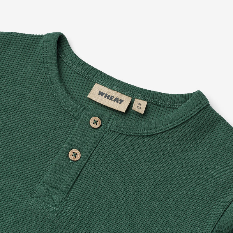 Wheat Main T-Shirt S/S Lumi Jersey Tops and T-Shirts 4140 green