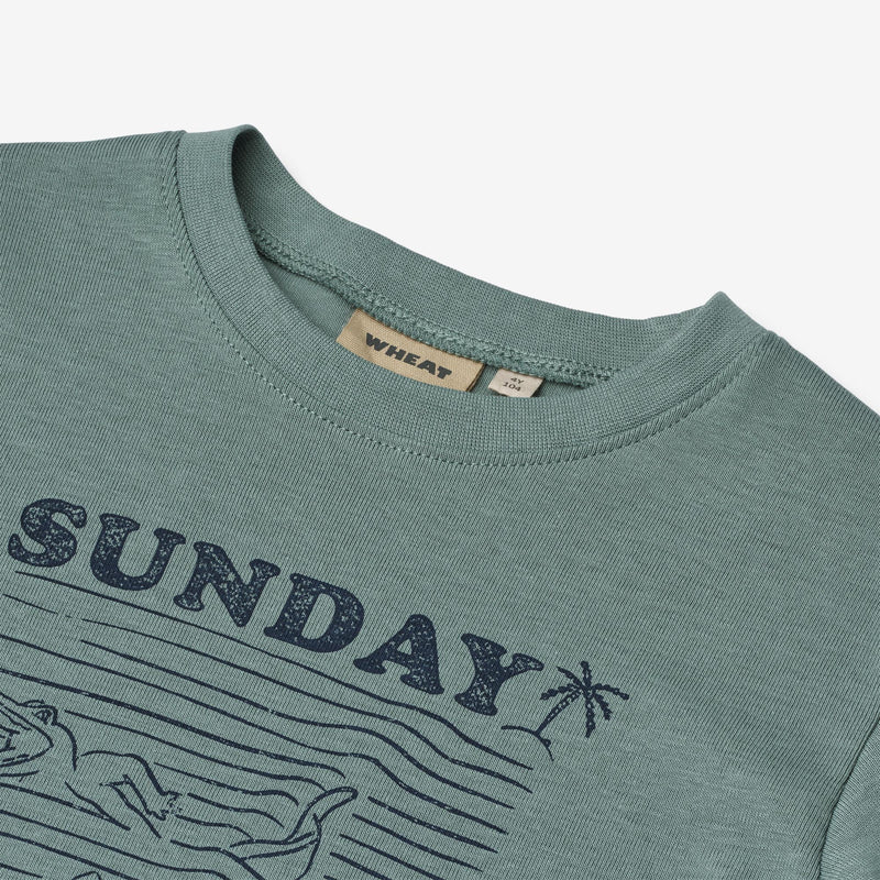 Wheat Main T-Shirt S/S Seb Jersey Tops and T-Shirts 1454 stormy sea