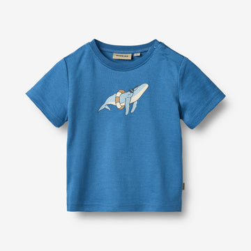 Wheat Main T-Shirt S/S Walter Jersey Tops and T-Shirts 1043 blue