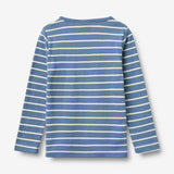 Wheat Main T-skjorte L/S Stig T-Shirt 1048 blue stripe